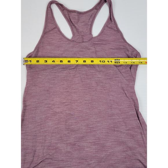 Lululemon Womens 8 Heathered Maroon Red Racerback Athletic Yoga Gym Tank Top - Picture 4 of 5